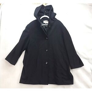 Vintage Andrea Brem Hooded Merino Wool And Lambs‎ Wool Blend Jacket Sz 18P